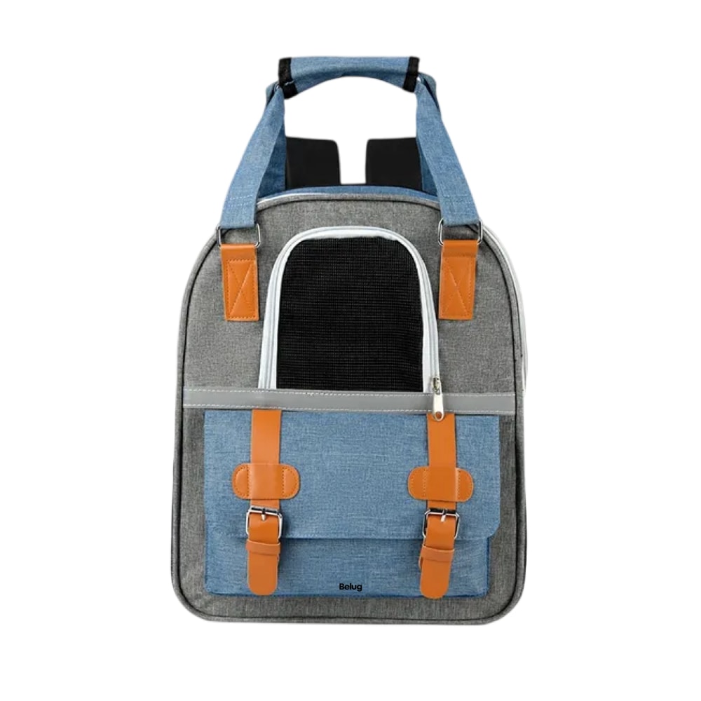Transportadora Mochila  Belug Para Perro Azul Gris