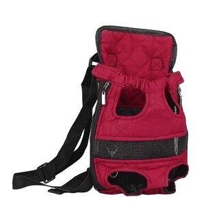 Foto 1 | Cangurera Transportadora Para Perro Y Gato Color Rojo Talla Chica