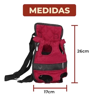 Foto 7 | Cangurera Transportadora Para Perro Y Gato Color Rojo Talla Chica