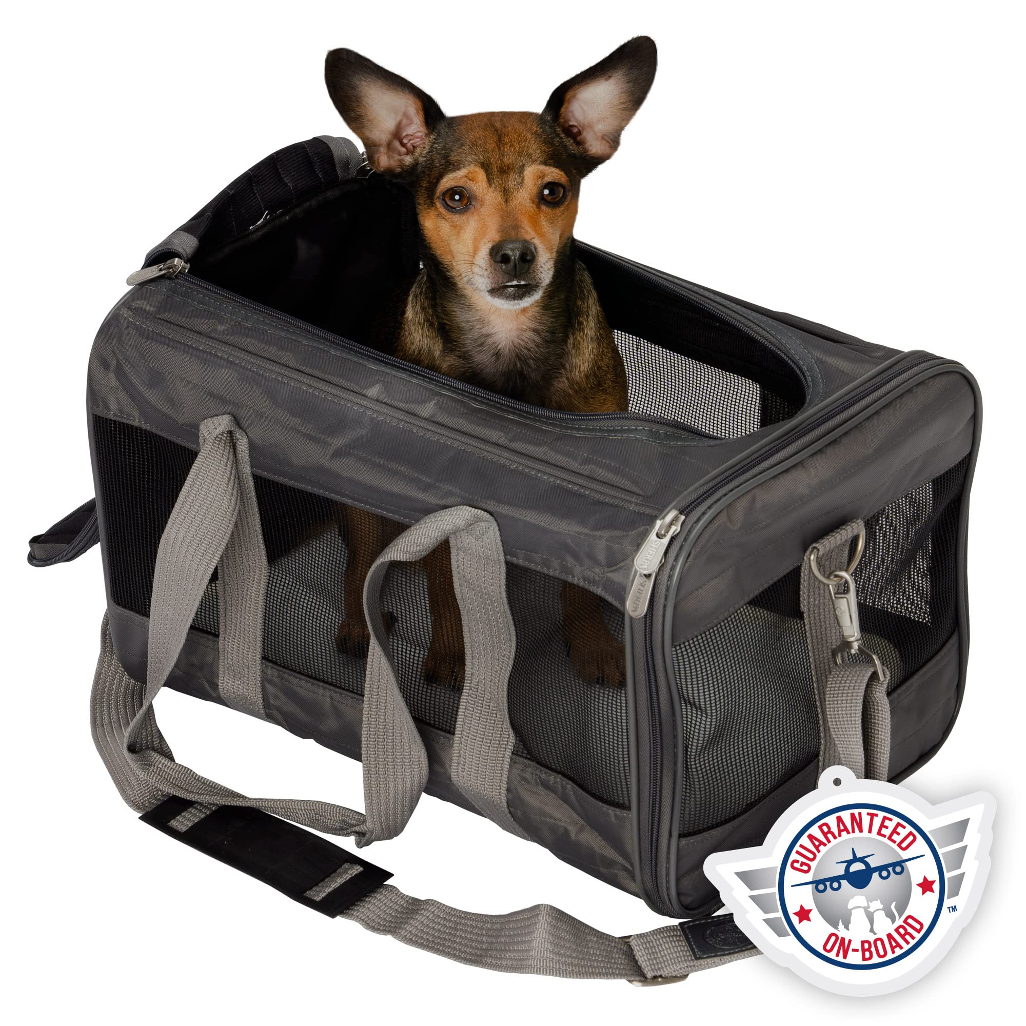 Foto 1 | Transportín Para Mascotas Sherpa Original Deluxe Aprobado Por Aerolíneas Gris M - Venta Internacional.