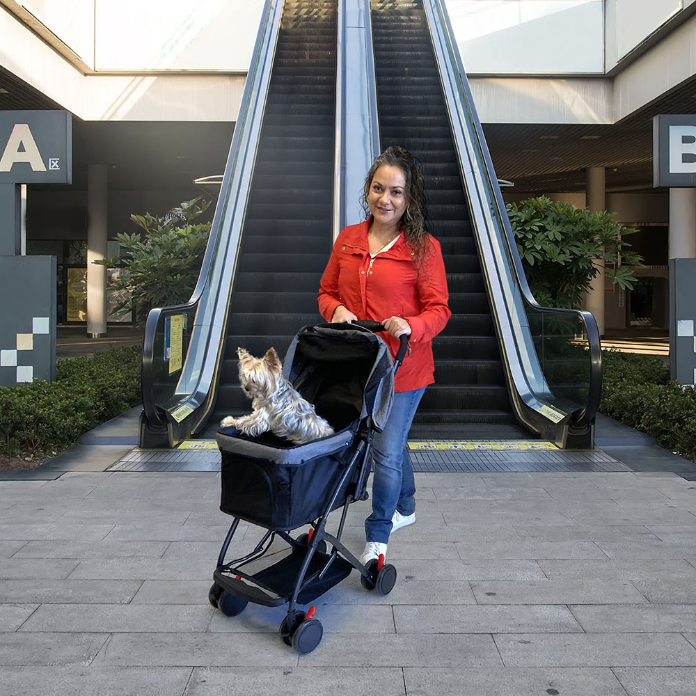 Foto 7 | Carriola Plegable Ag Box para Mascotas color Gris I Pet