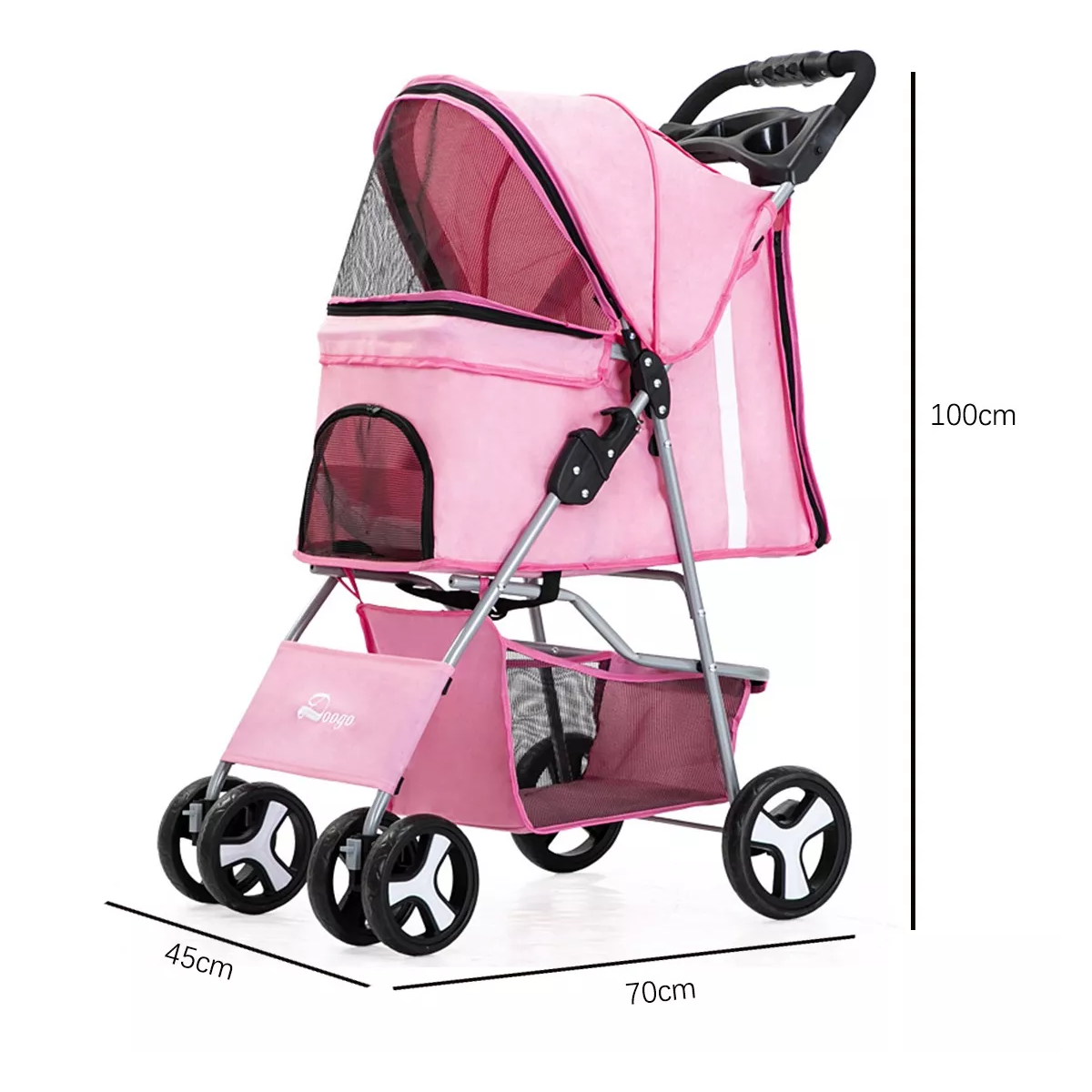 Foto 3 | Carriola Plegable para Mascotas con Capazo Eo Safe Imports Esi-12203 Rosa