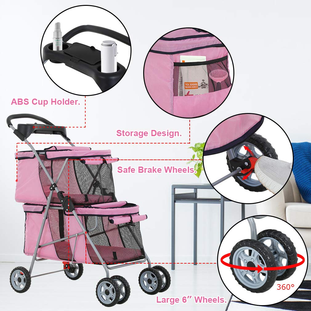 Foto 5 pulgar | Pet Stroller Bestpet, Cochecito Para Correr Para Perros Y Gatos Con Bolsa De Transporte - Venta Internacional.