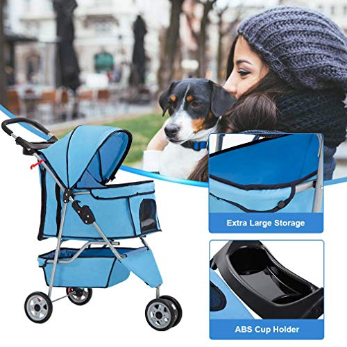 Foto 5 pulgar | Carrito Para Mascotas Bestpet Con 3 Ruedas Para Perros Y Gatos, Color Azul - Venta Internacional.