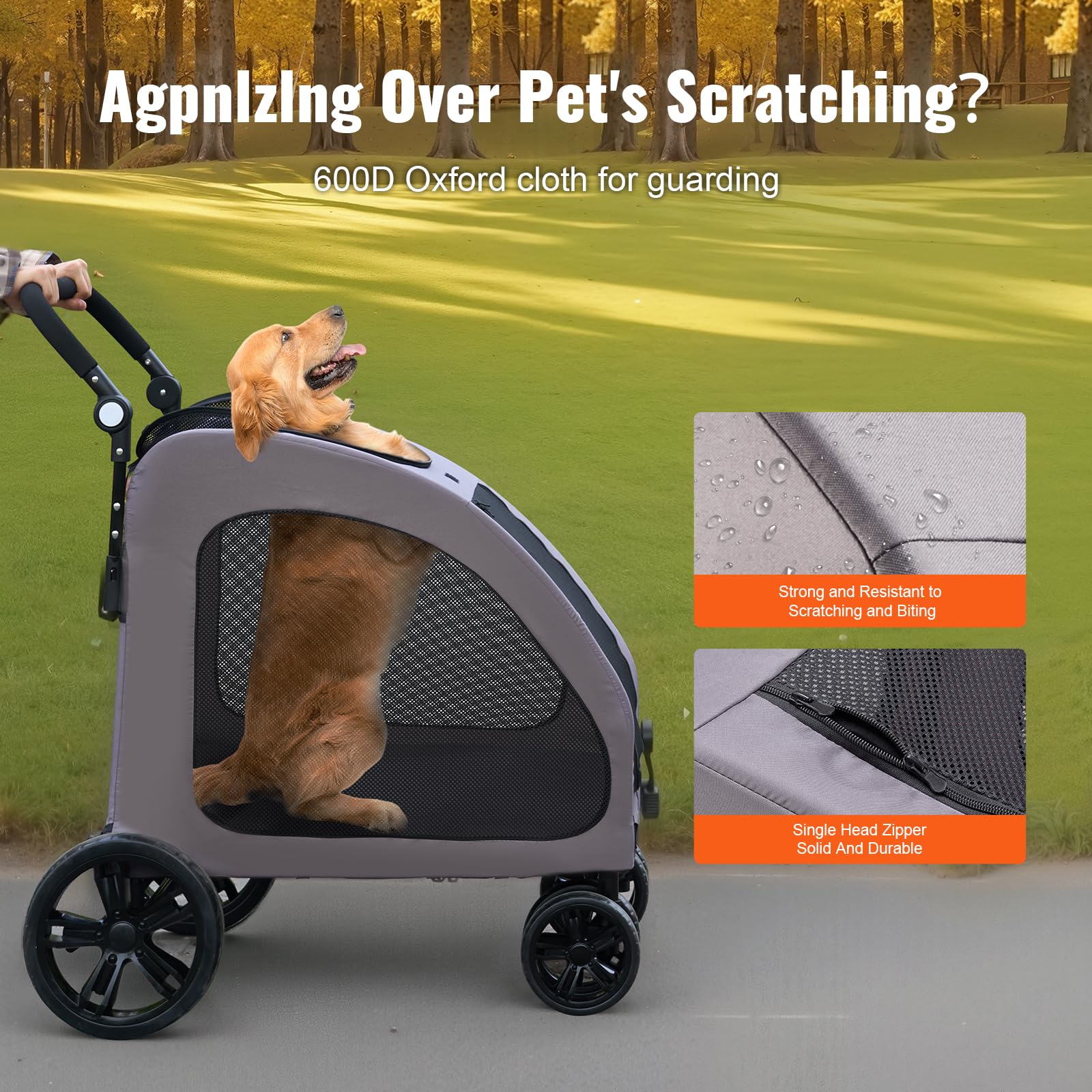 Foto 5 pulgar | Carrito Para Mascotas Vevor, 4 Ruedas, Capacidad De 73 Kg - Venta Internacional.