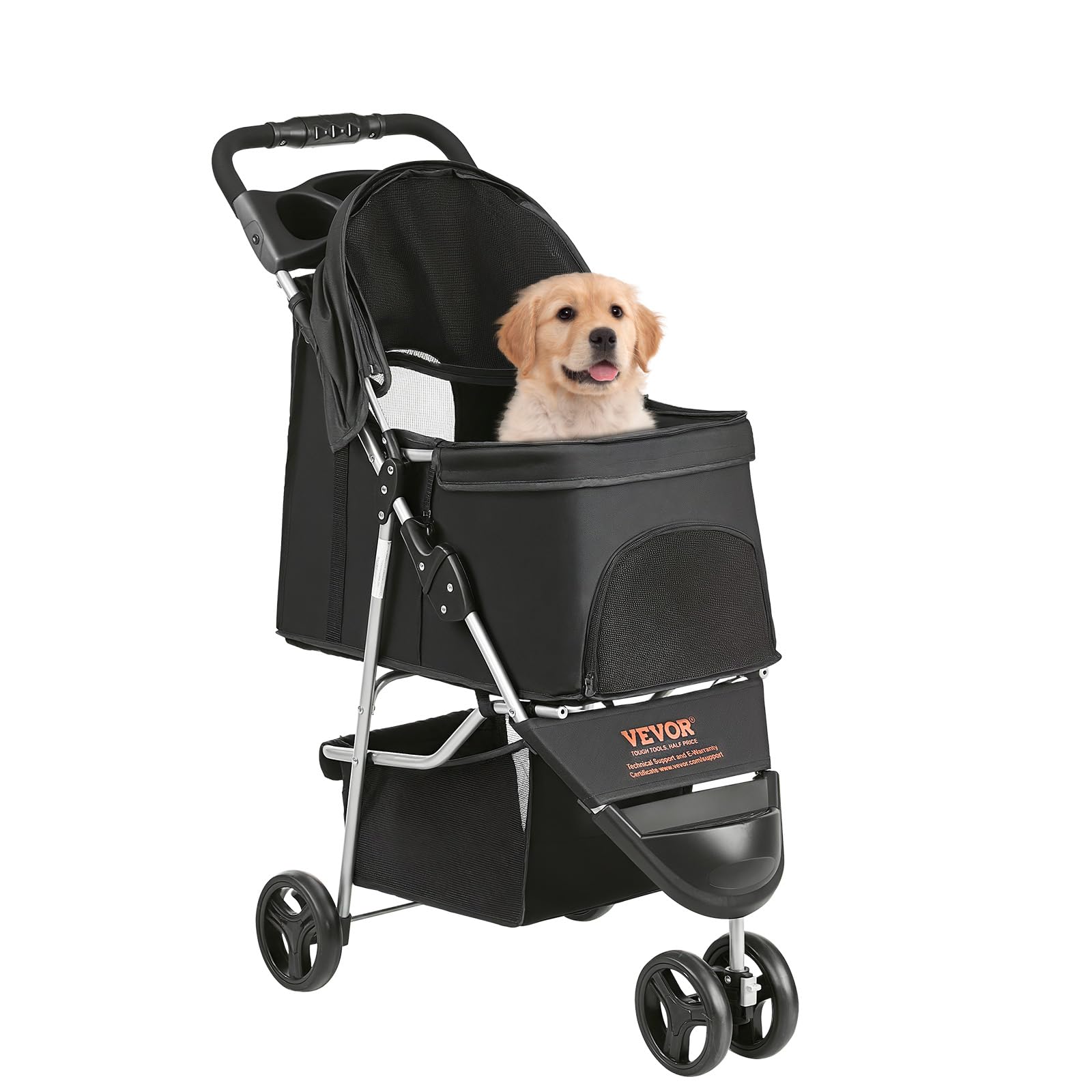 Foto 2 pulgar | Cochecito Para Mascotas Vevor Para Perros Y Gatos De Hasta 16 Kg Con Almacenamiento - Venta Internacional.