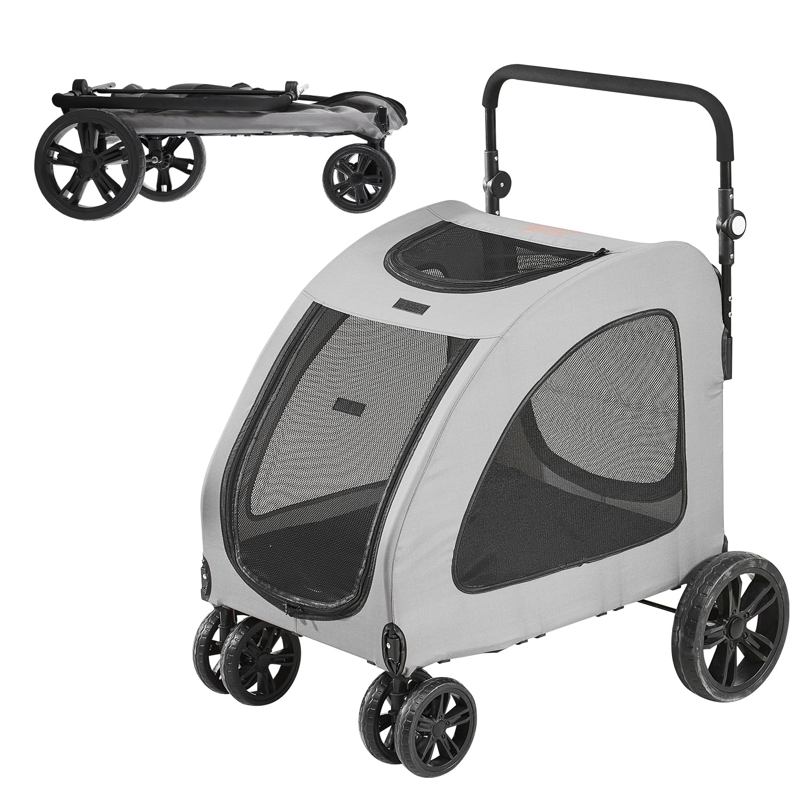 Foto 2 pulgar | Cochecito Para Perros Vevor Extra Grande Para Perros De Hasta 73 Kg Con 4 Ruedas - Venta Internacional.