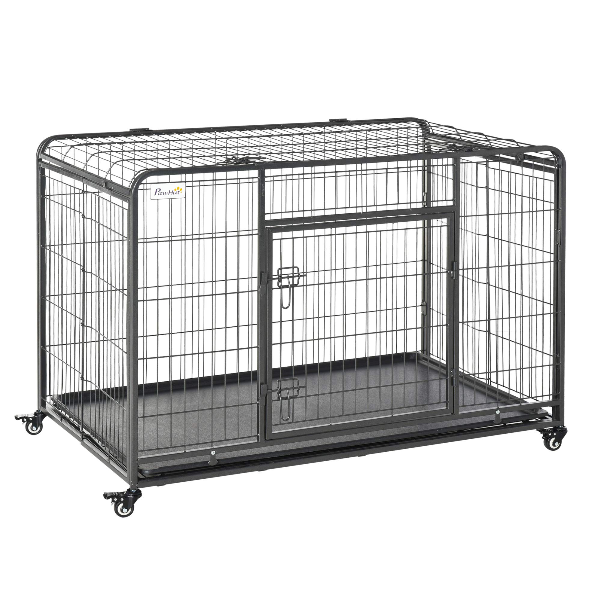 Foto 1 | Jaula Para Perros Pawhut, Diseño Plegable, Metal Pesado, 88 Libras - Venta Internacional.