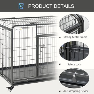 Foto 5 | Jaula Para Perros Pawhut, Diseño Plegable, Metal Pesado, 88 Libras - Venta Internacional.