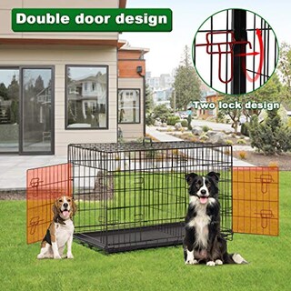 Foto 5 | Jaula Para Perros Bestpet Para Perros Grandes, Alambre De Metal Plegable, 42 Pulgadas - Venta Internacional.