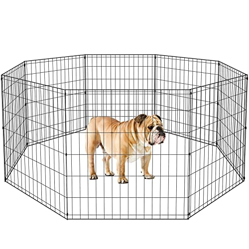 Foto 2 pulgar | Pet Playpen Bestpet, Alambre Metálico De 76 Cm De Alto, Negro, 8 Paneles - Venta Internacional.