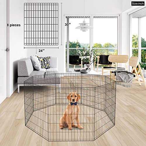 Foto 8 pulgar | Pet Playpen Bestpet, Alambre Metálico De 76 Cm De Alto, Negro, 8 Paneles - Venta Internacional.