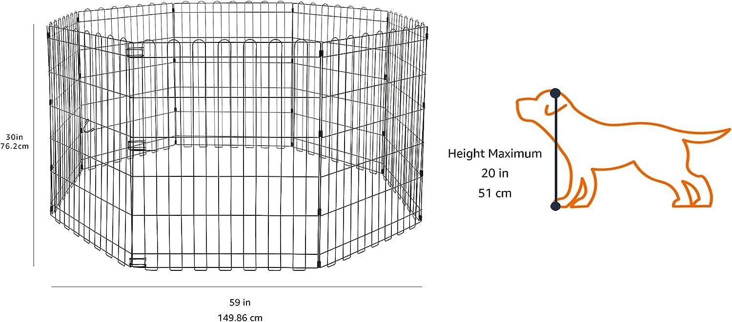 Foto 3 pulgar | Ejercicio Y Parque Para Mascotas Amazonbasics, Plegable, De Metal, 91 Cm - Venta Internacional.