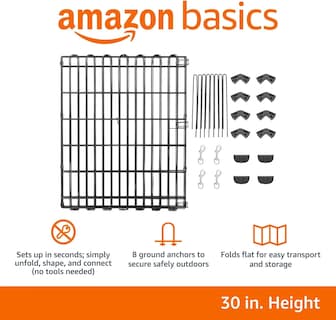 Foto 5 | Ejercicio Y Parque Para Mascotas Amazonbasics, Plegable, De Metal, 91 Cm - Venta Internacional.