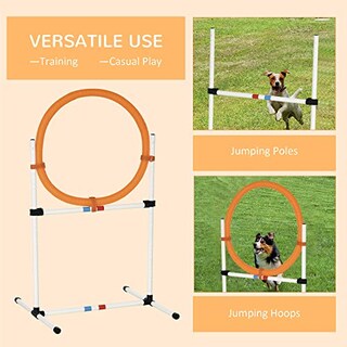Foto 7 | Equipo de Agilidad 2 en 1 para Entrenamiento de Obstáculos para Perros PawHut - Venta Internacional