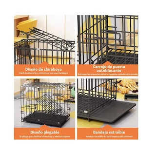 Foto 3 | Jaula Plegable Transportadora Perro Eo Safe Imports Esi-18410 Negro