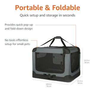 Foto 4 | Jaula de Viaje Plegable Portátil Amazon Basics- Venta Internacional