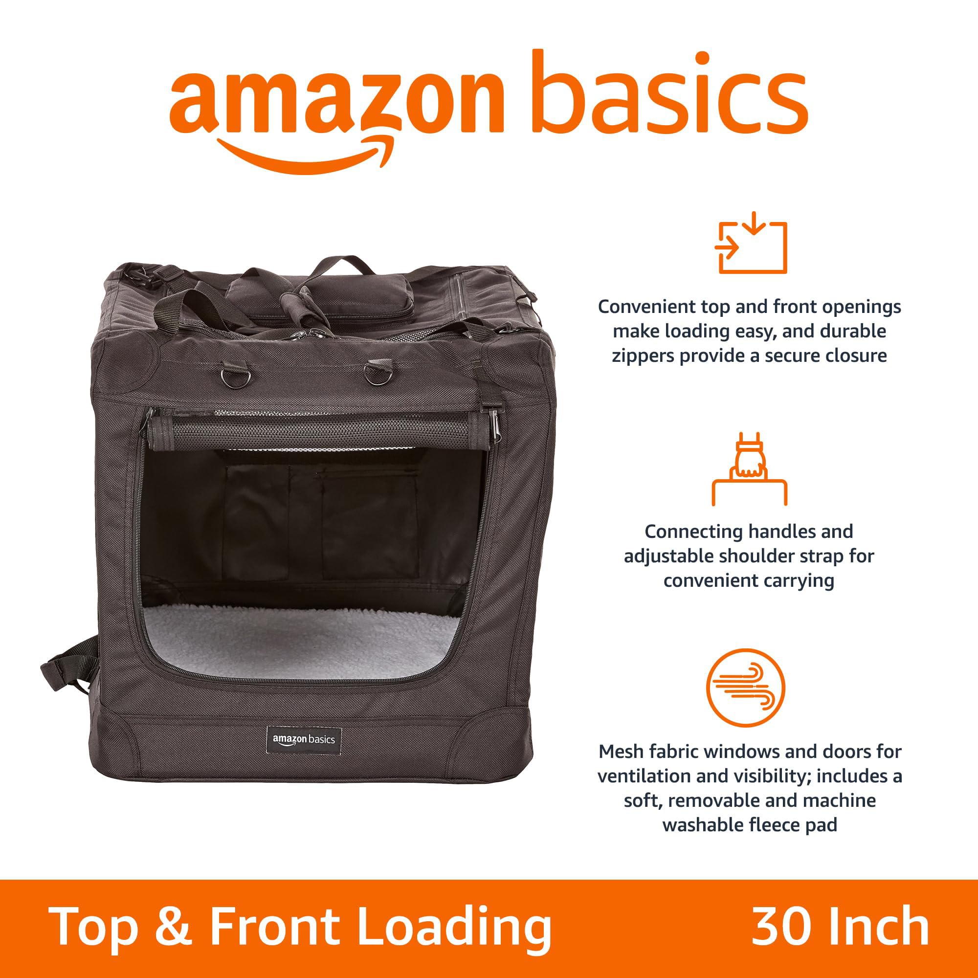 Foto 2 | Jaula Para Mascotas Y Perros, Caseta Plegable Amazon Basics, 30 X 21 X 21 Cm - Venta Internacional.