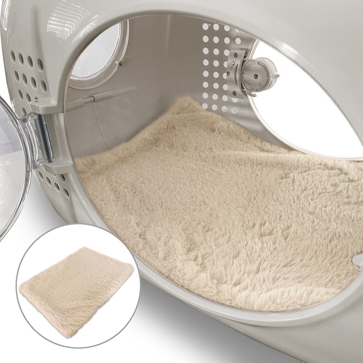 Foto 3 pulgar | Jaula Transportadora Para Mascotas Incluye Colchoneta (cama) Ideal Para Perros Y Gatos Pequeños