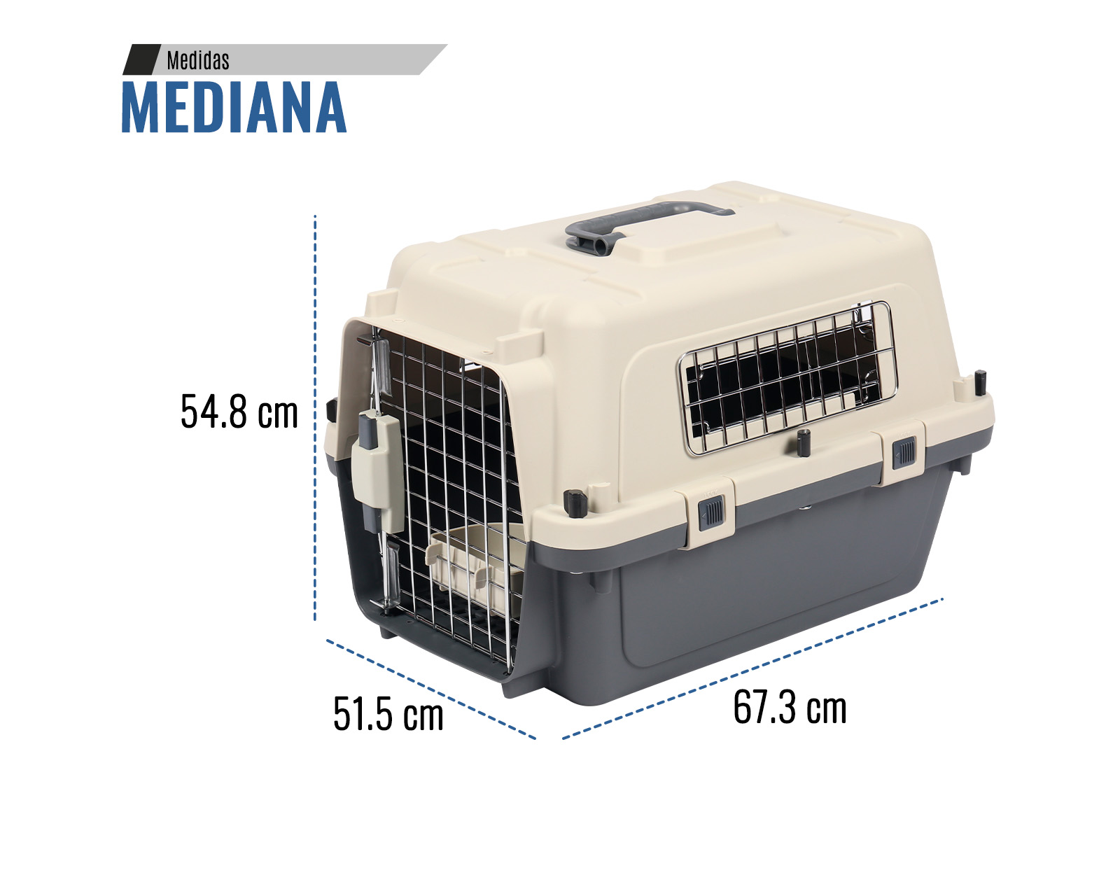 Foto 9 pulgar | Transportadora De Plástico Para Mascotas M