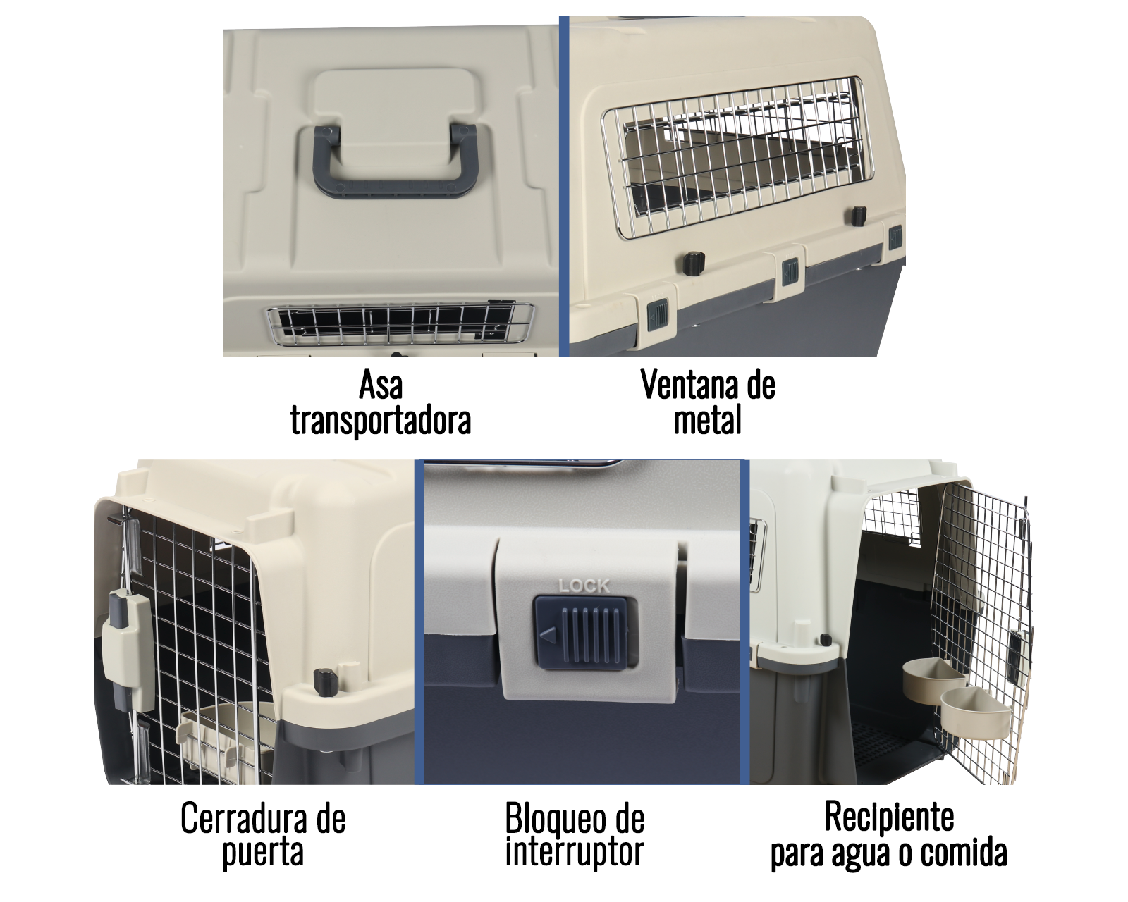 Foto 7 pulgar | Transportadora De Plástico Para Mascotas Xs