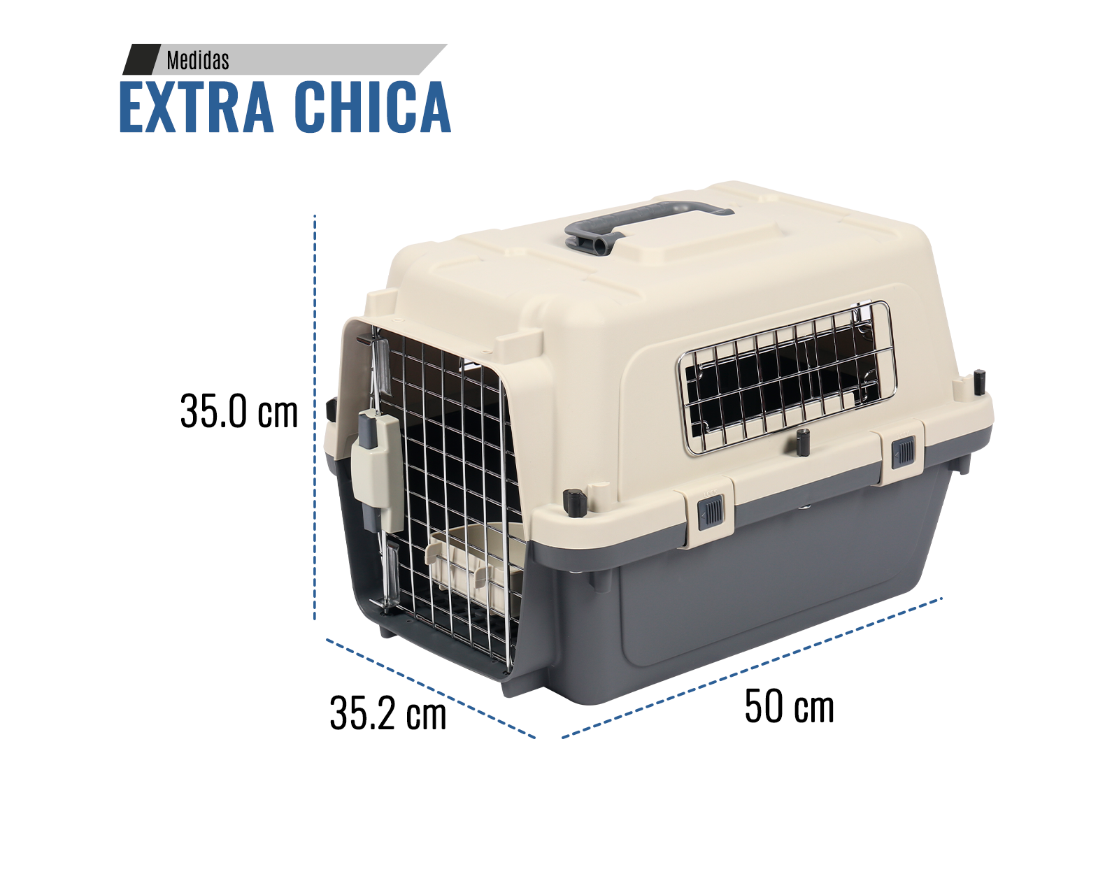 Foto 9 pulgar | Transportadora De Plástico Para Mascotas Xs