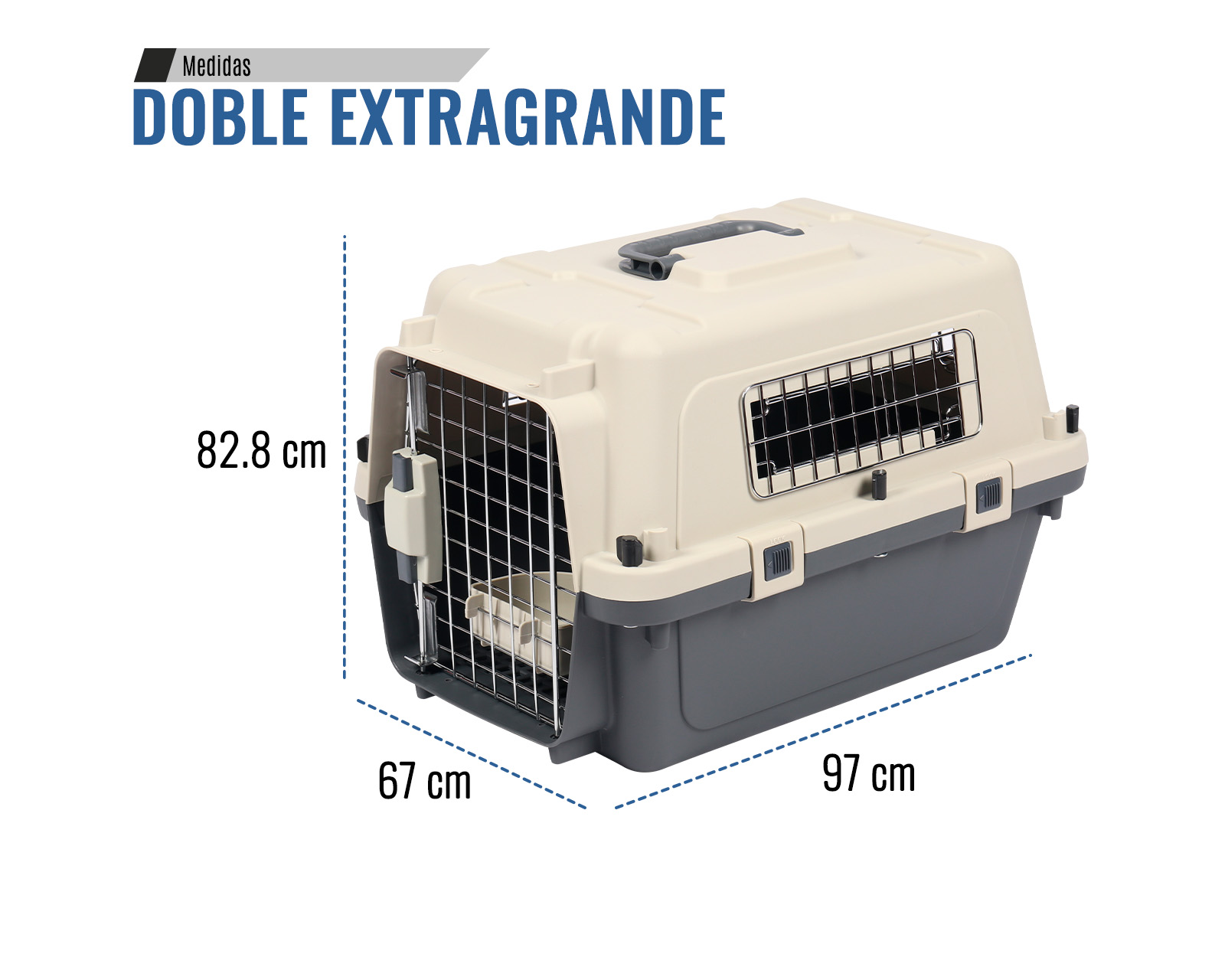 Foto 8 | Transportadora De Plástico Para Mascotas Xxg