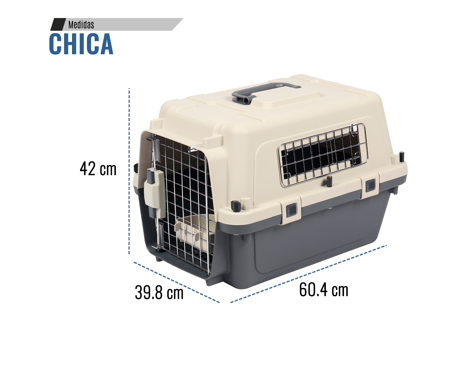 Foto 9 pulgar | Transportadora De Plástico Para Mascotas S