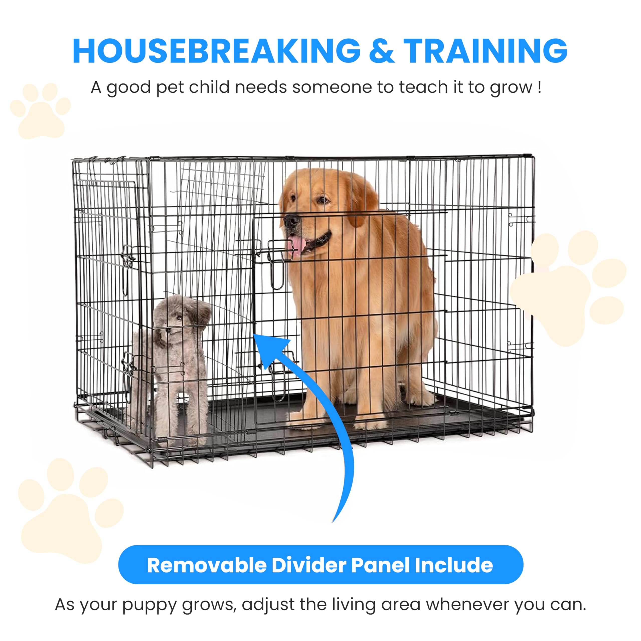 Foto 4 pulgar | Jaula Para Perros Simple Deluxe De 30 Pulgadas, Mediana, Con Divisor Y Bandeja - Venta Internacional.