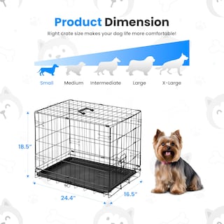 Foto 3 | Jaula Para Perros Simple Deluxe De 60 Cm Con Una Sola Puerta Y Bandeja De Plástico - Venta Internacional.