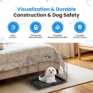 Foto 6 | Jaula Para Perros Simple Deluxe De 60 Cm Con Una Sola Puerta Y Bandeja De Plástico - Venta Internacional.