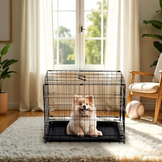 Foto 7 | Jaula Para Perros Simple Deluxe De 60 Cm Con Una Sola Puerta Y Bandeja De Plástico - Venta Internacional.