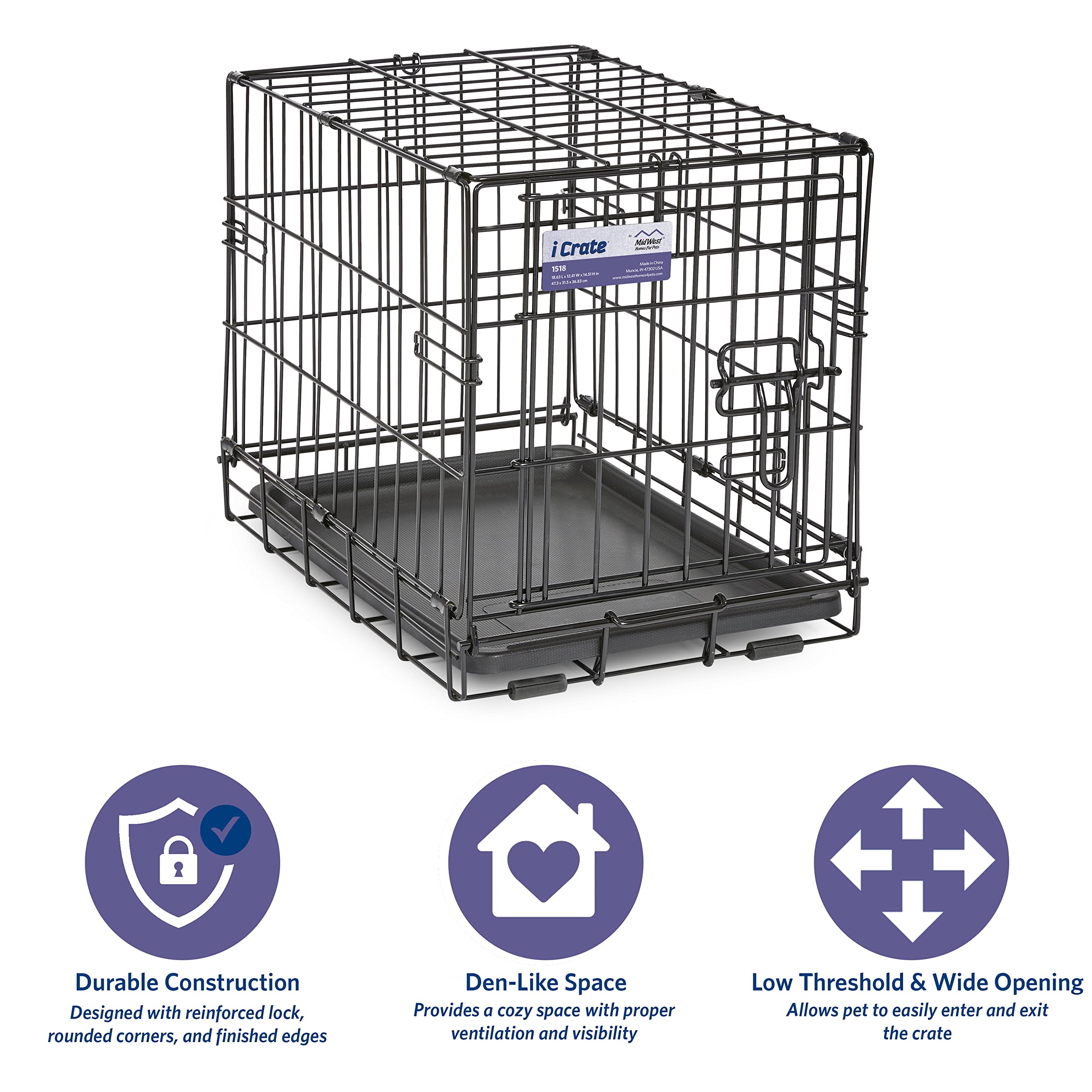Foto 4 pulgar | Jaula Para Perros Midwest Homes Para Mascotas Icrate Single Door Xs - Venta Internacional.