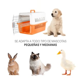 Foto 5 | Jaula Transportadora Mascotas Rectangular Lab.g, Naranja Blanco