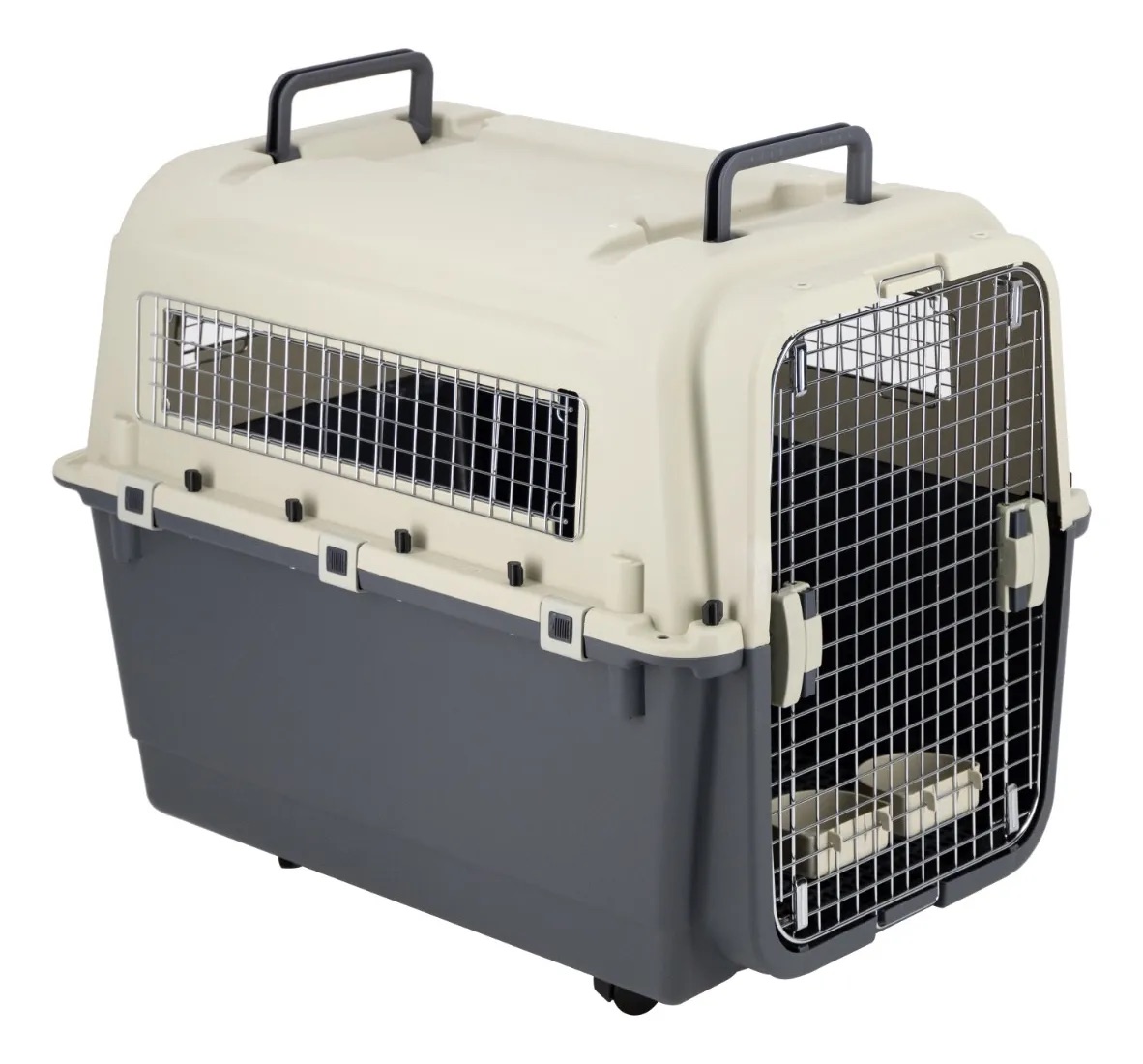 Foto 7 pulgar | Jaula Transportadora Para Perro Extra Grande Reforzada Con Puerta Y Rejillas De Metal Con Ruedas  100 X 67 X 80cm
