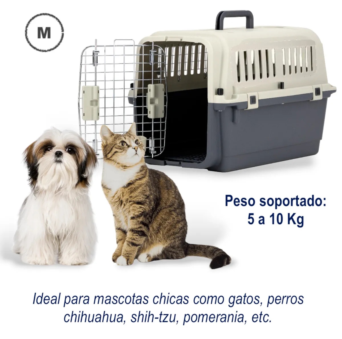 Foto 4 pulgar | Jaula Transportadora Para Viaje Perro Mascota Kennel Mediana 60 × 40 Cm