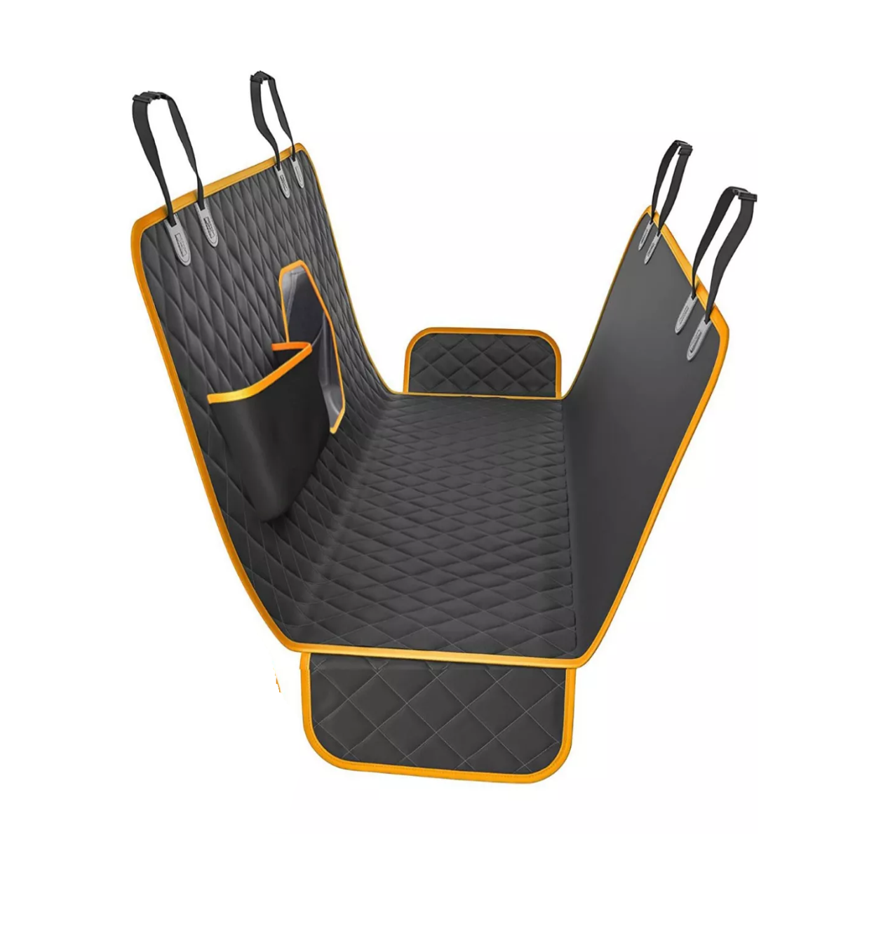 Cubre Asientos De Auto Para Perro/mascotas Fuda Impermeable Negro/naranja