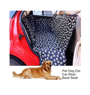 Foto 3 | Funda Impermeable Para Asiento De Auto, Mascota Negro Huellas Blancas