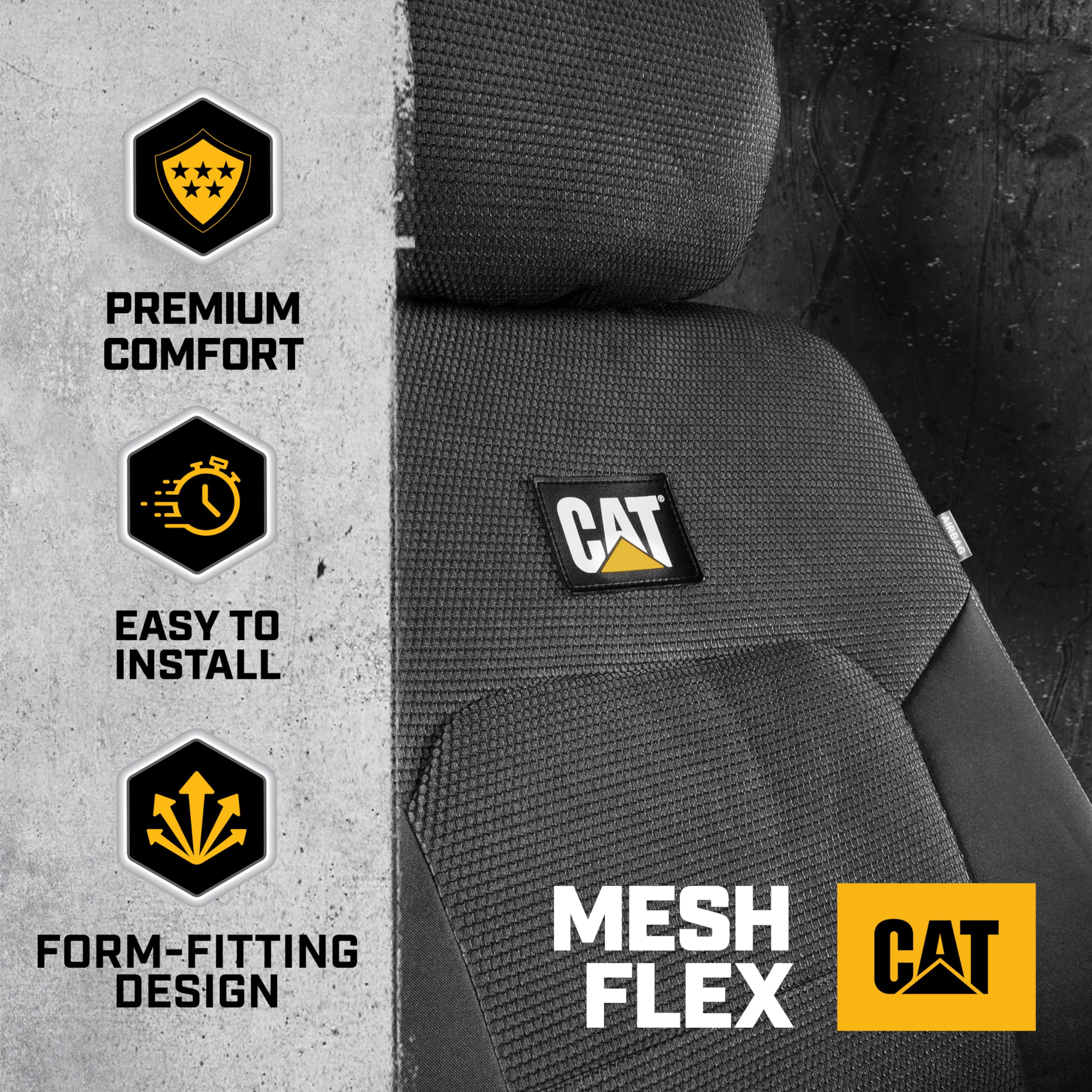 Foto 5 pulgar | Fundas De Asiento Automotrices Cat Meshflex Para Automóviles, Camiones Y Suv - Venta Internacional.