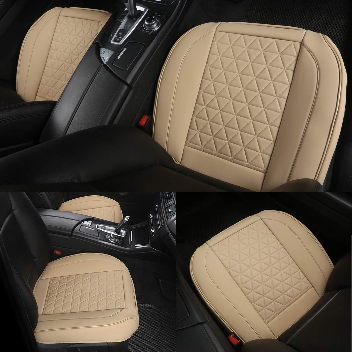 Foto 4 pulgar | Funda De Asiento De Coche Black Panther Luxury, Piel Sintética, Beige, 1 Unidad - Venta Internacional.