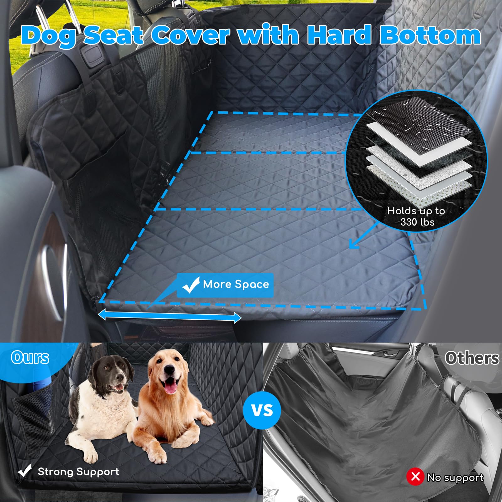 Foto 3 pulgar | Extensor De Funda De Asiento De Coche Para Perros Urpower A Prueba De Agua Con Cama - Venta Internacional.