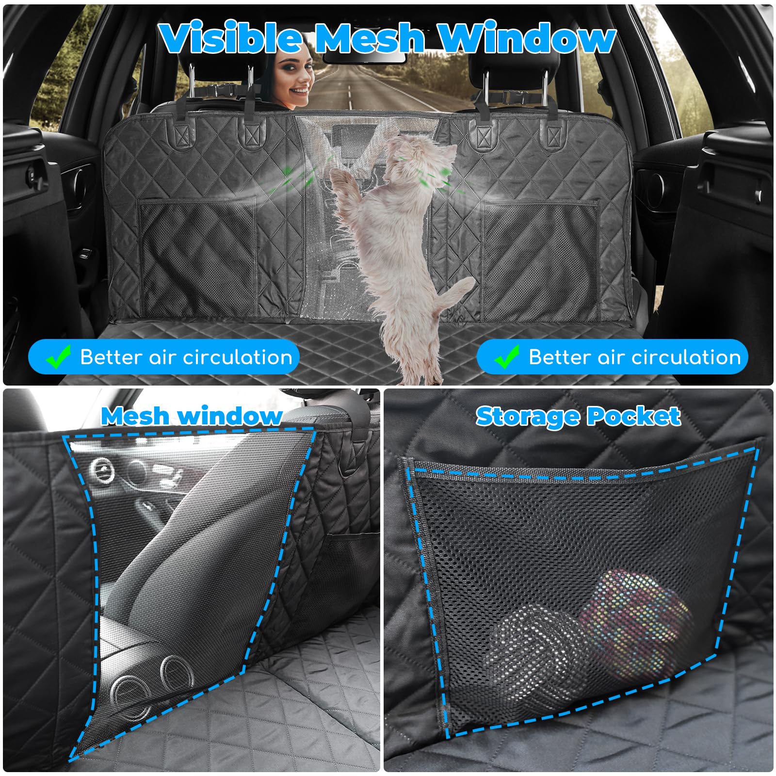 Foto 6 pulgar | Extensor De Funda De Asiento De Coche Para Perros Urpower A Prueba De Agua Con Cama - Venta Internacional.