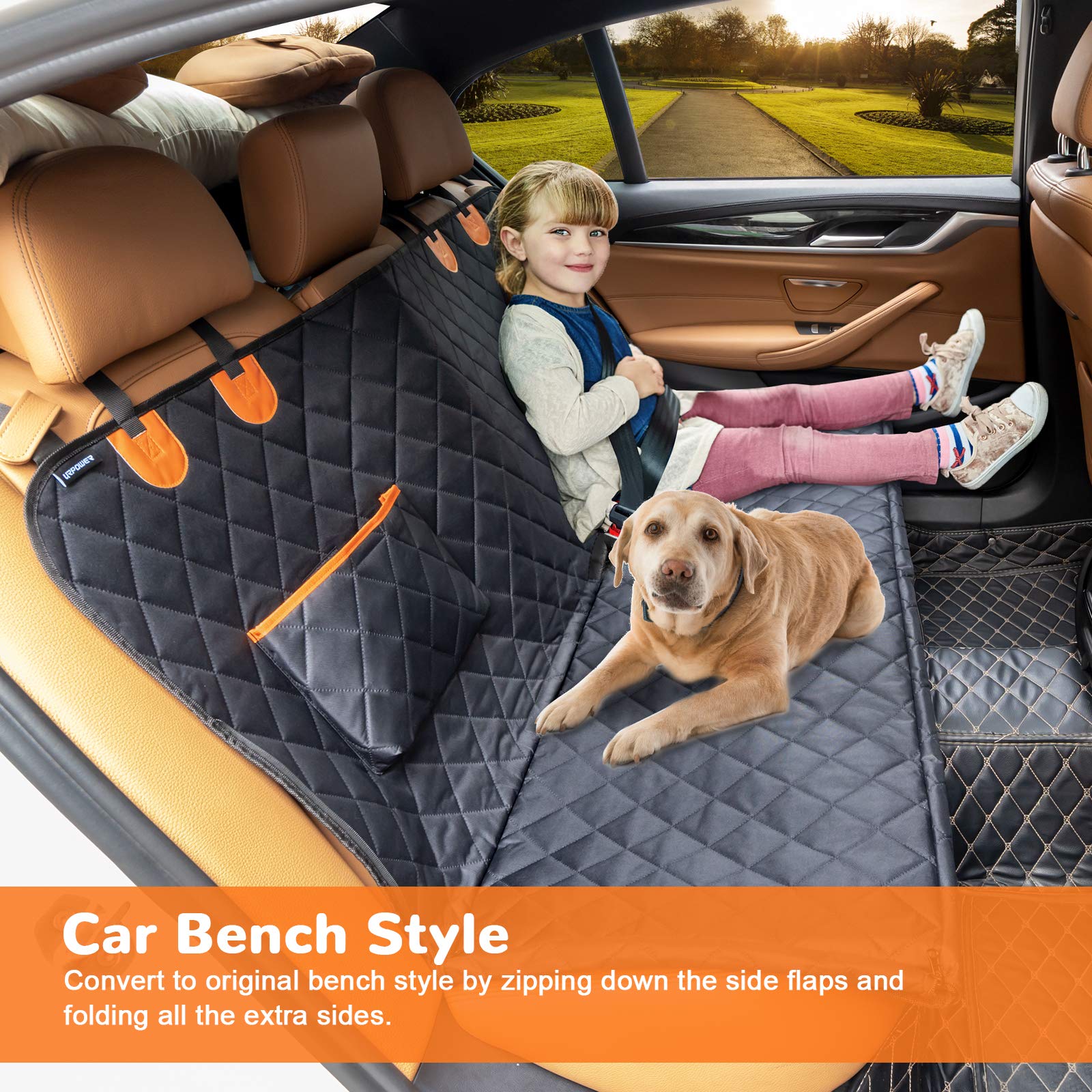 Foto 5 pulgar | Funda De Asiento De Coche Para Perros Urpower, 100% Impermeable, Hamaca 600d - Venta Internacional.