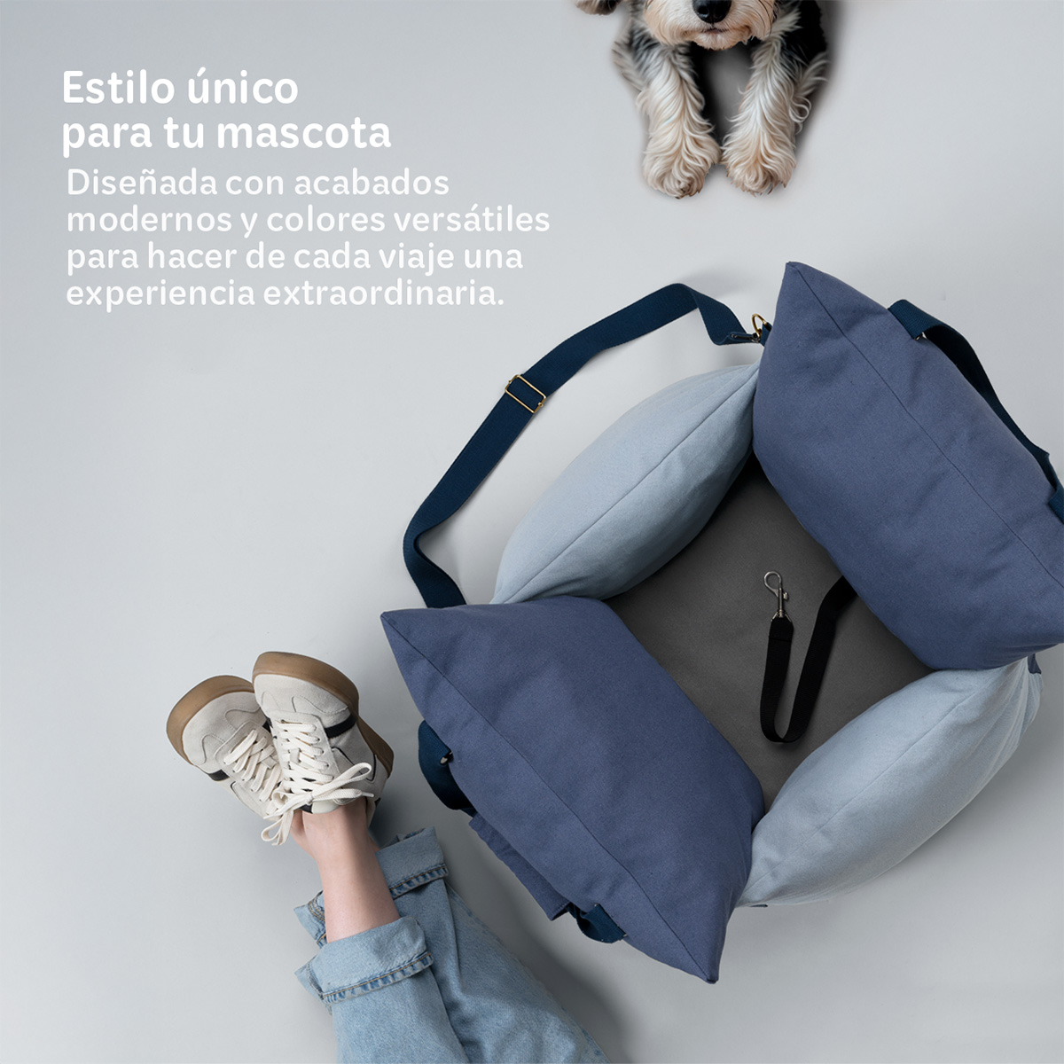 Foto 5 pulgar | Asiento De Seguridad De Automovil Para Perro Mascotas Esquimal Azul-azul Claro