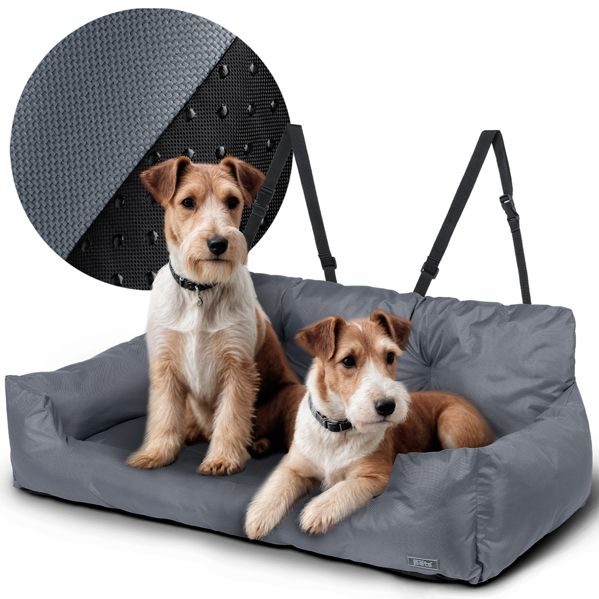 Asiento De Seguridad De Automovil Para Perro Grande Mascotas Esquimal Gris