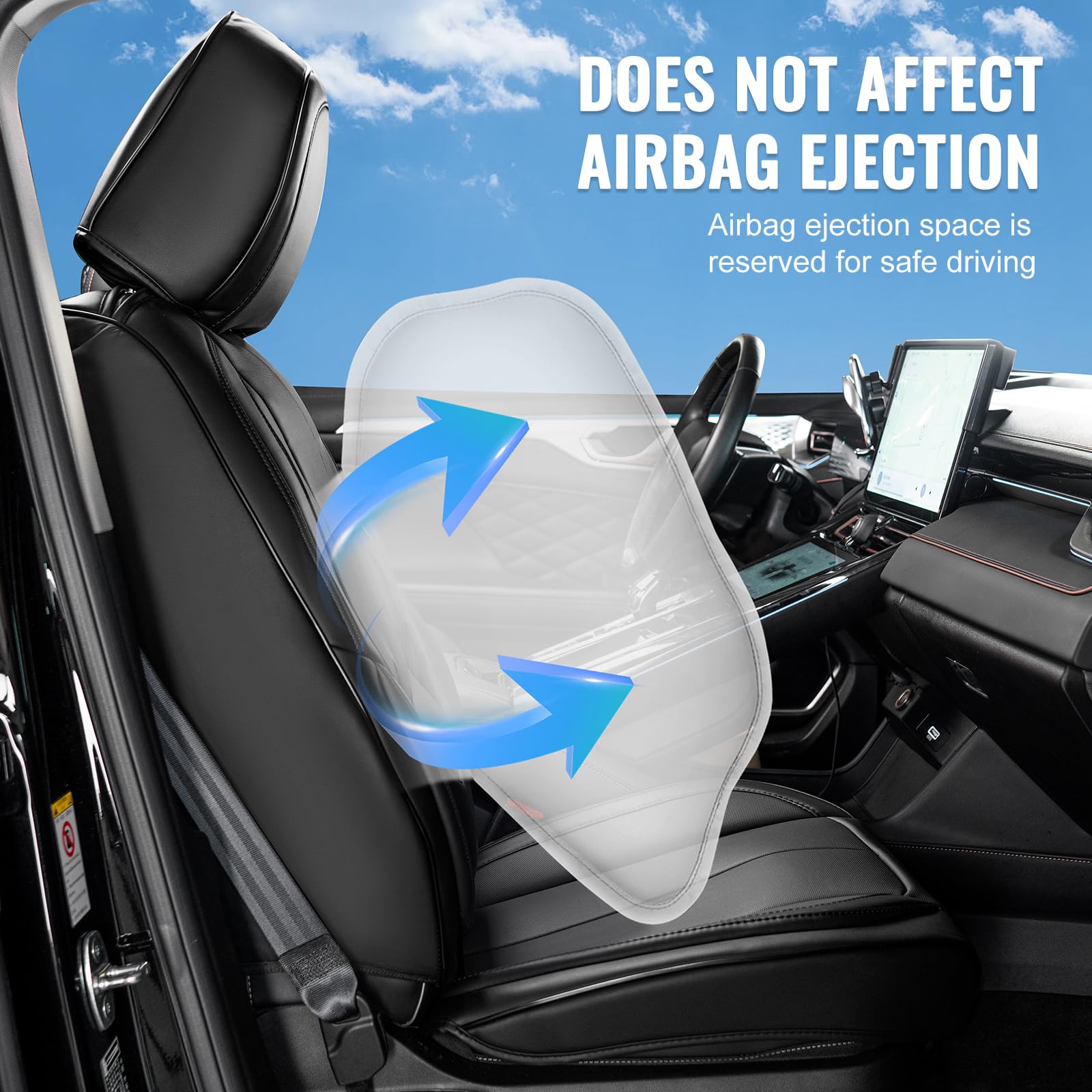 Foto 6 pulgar | Fundas De Asiento De Coche Vevor Universales Para Asientos Delanteros De Piel Sintética - Venta Internacional.