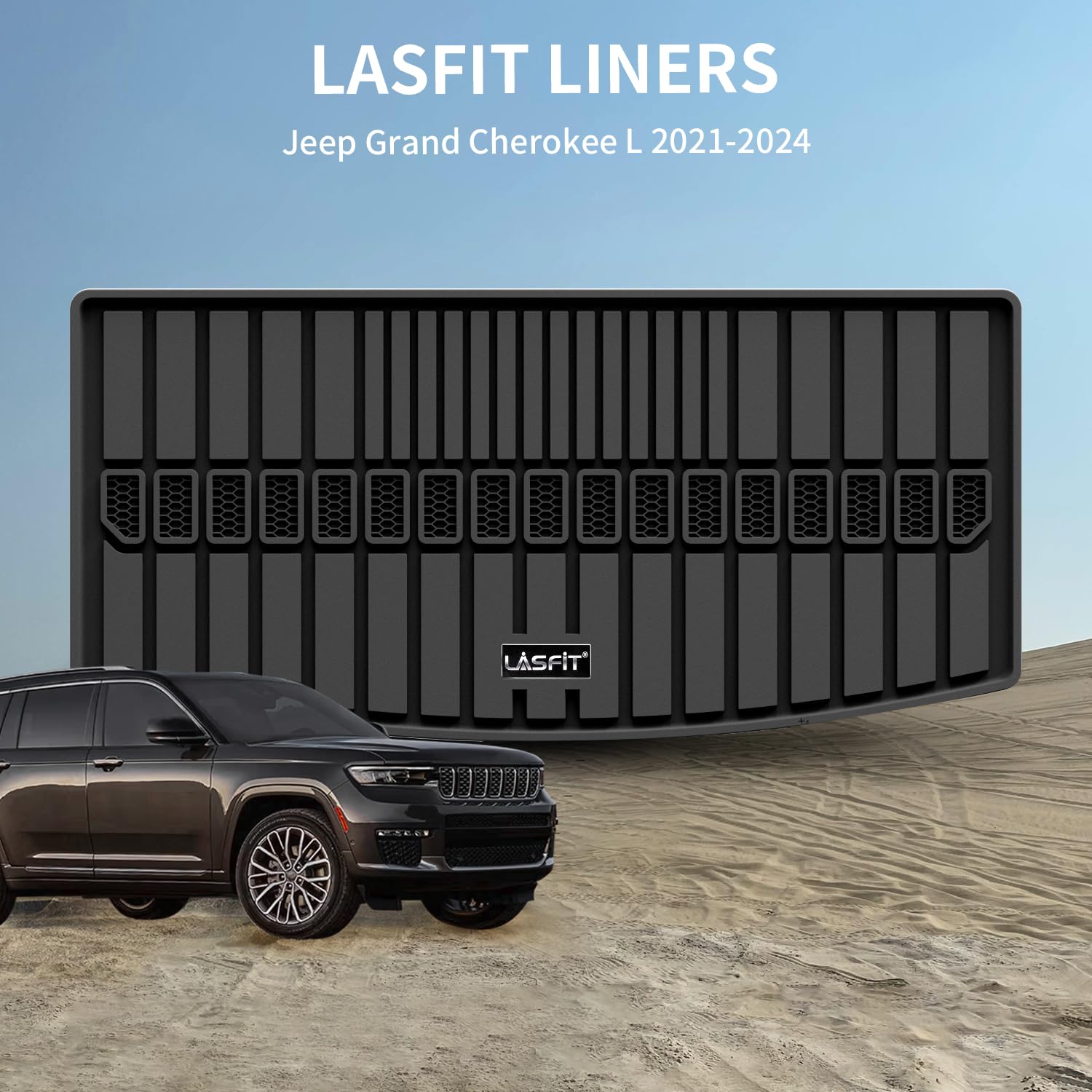 Foto 2 | Alfombrilla De Maletero Lasfit Para Jeep Grand Cherokee L 2021-2025, Color Negro - Venta Internacional.