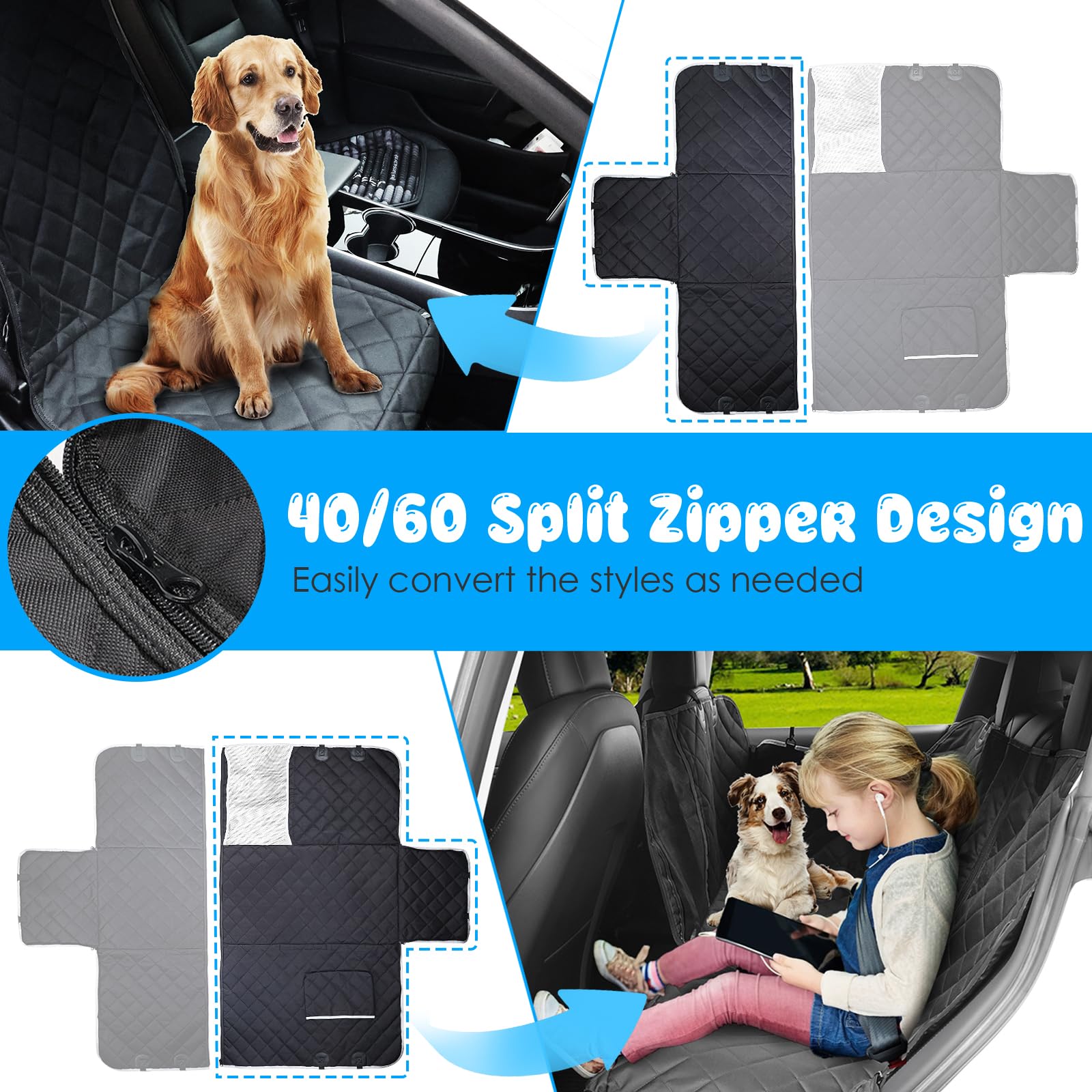 Foto 5 pulgar | Funda De Asiento De Coche Para Perros Urpower 6 En 1, Impermeable, 54 X 58 Pulgadas - Venta Internacional.