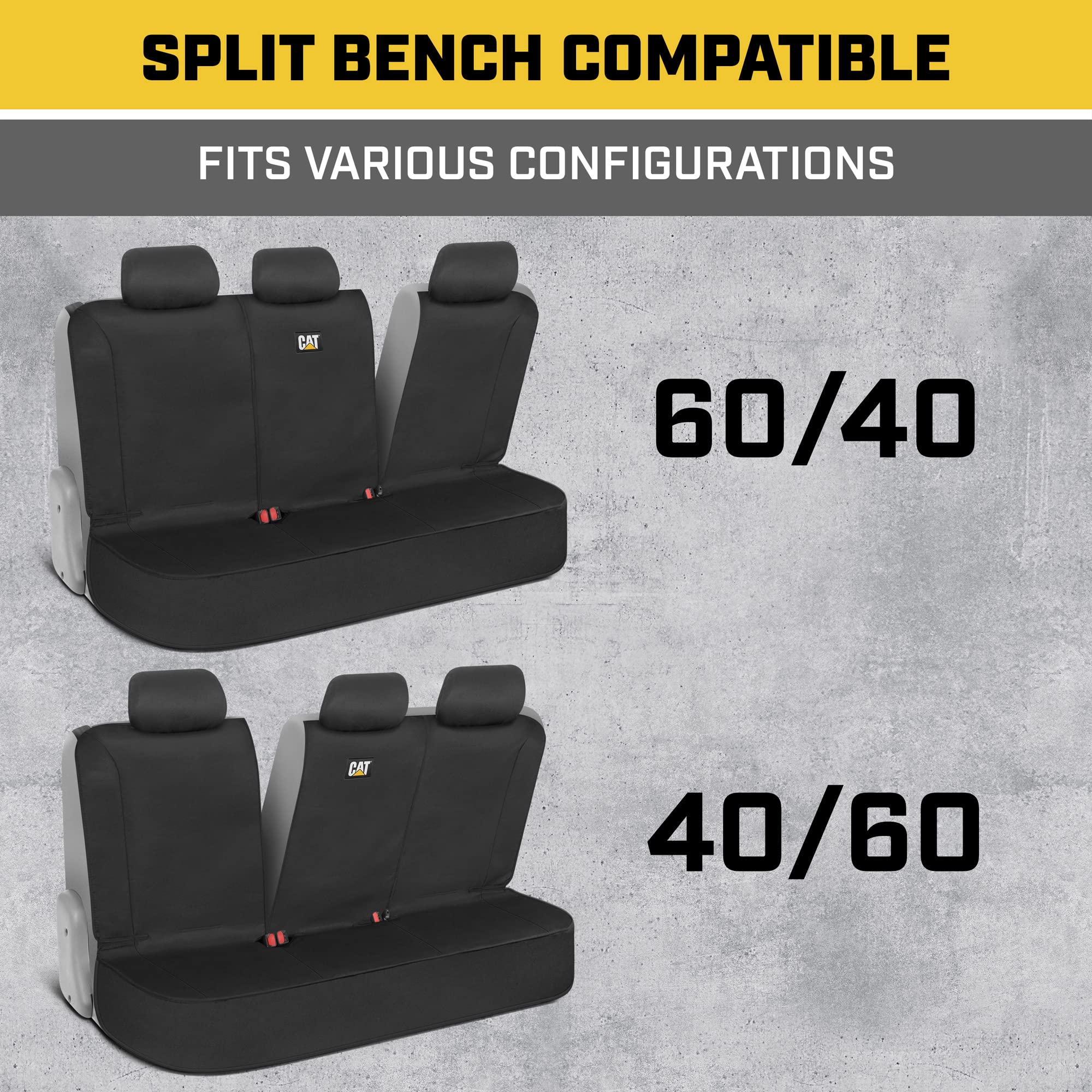 Foto 4 pulgar | Funda De Asiento Cat Flexfit Para Coches, Camiones, Suv, Color Negro - Venta Internacional.