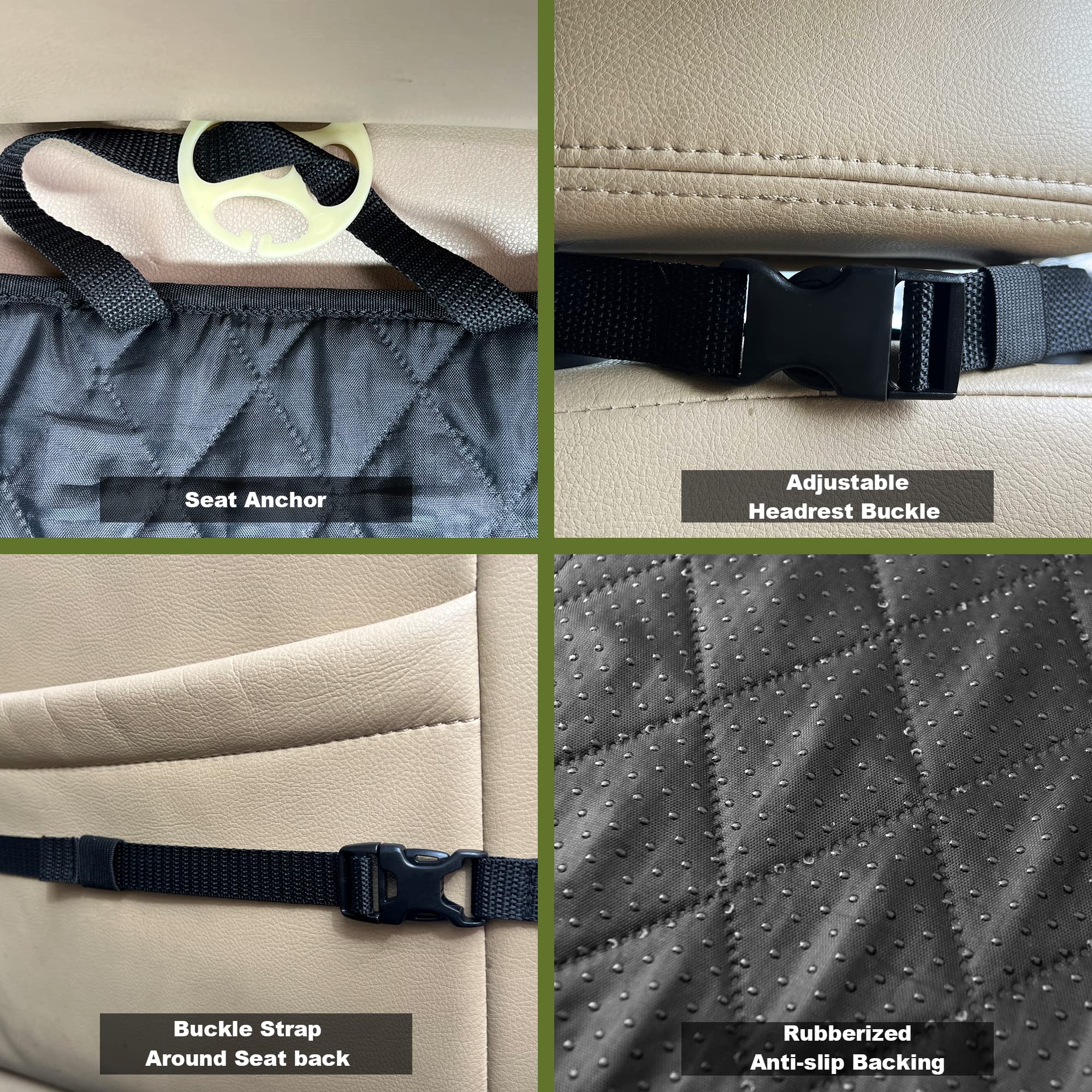 Foto 6 pulgar | Funda De Asiento Delantero De Coche Para Perros Femular, Impermeable, Paquete De 2 - Venta Internacional.